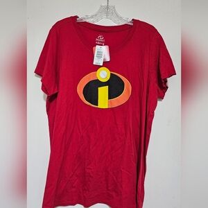 Torrid Red Pixar Disney Incredibles Logo Short Sleeve Tee